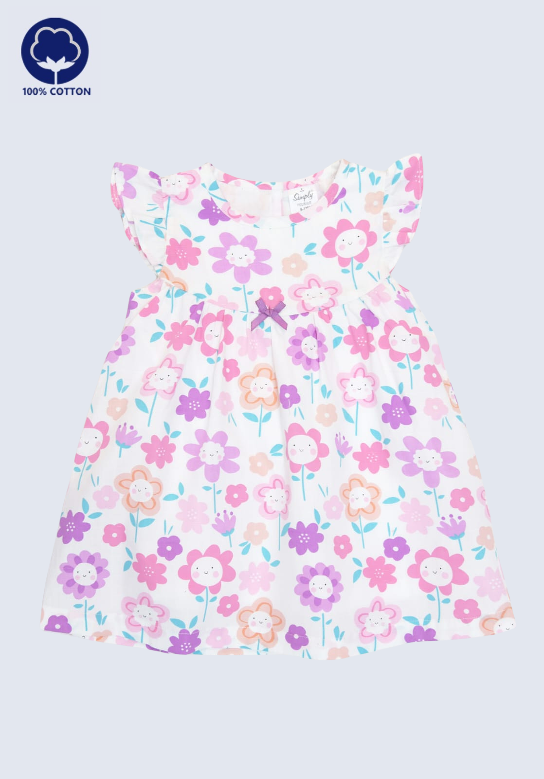 Cotton Blended Printed Frock for Baby Girls