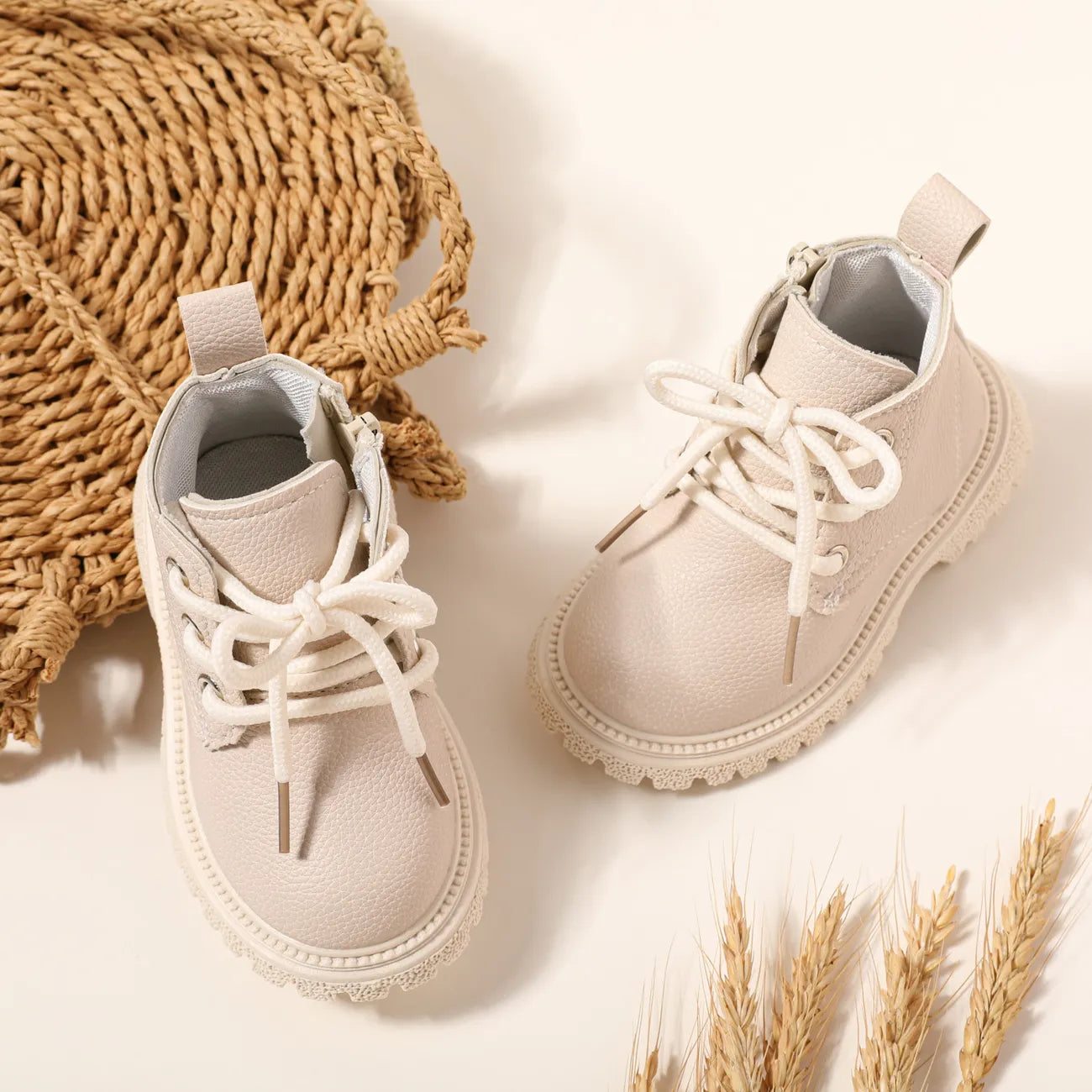 PU Solid Ankle Length Boots