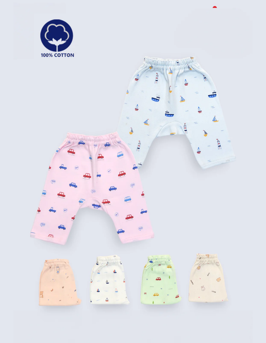 100% Cotton Baby Interlock Diaper Legging Pack of 3