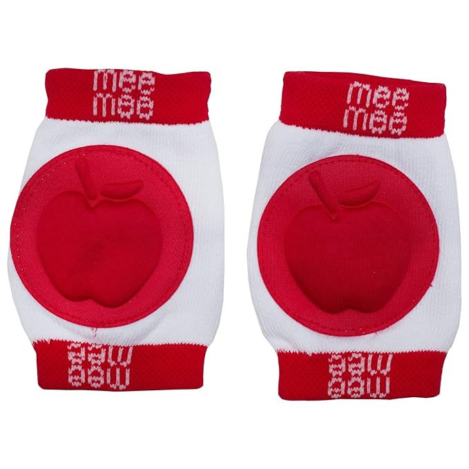 Mee Mee Soft Baby Knee/Elbow Pads for Crawling, Anti-Slip Padded Stretchable Elastic, Breathable Cotton Comfortable for Babies/Infants/Toddlers (Single Pack)