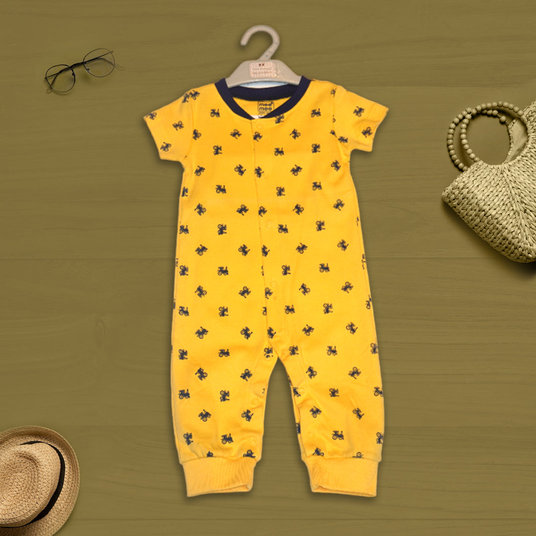 Sunshine Yellow Printed Jumpsuit for Kids