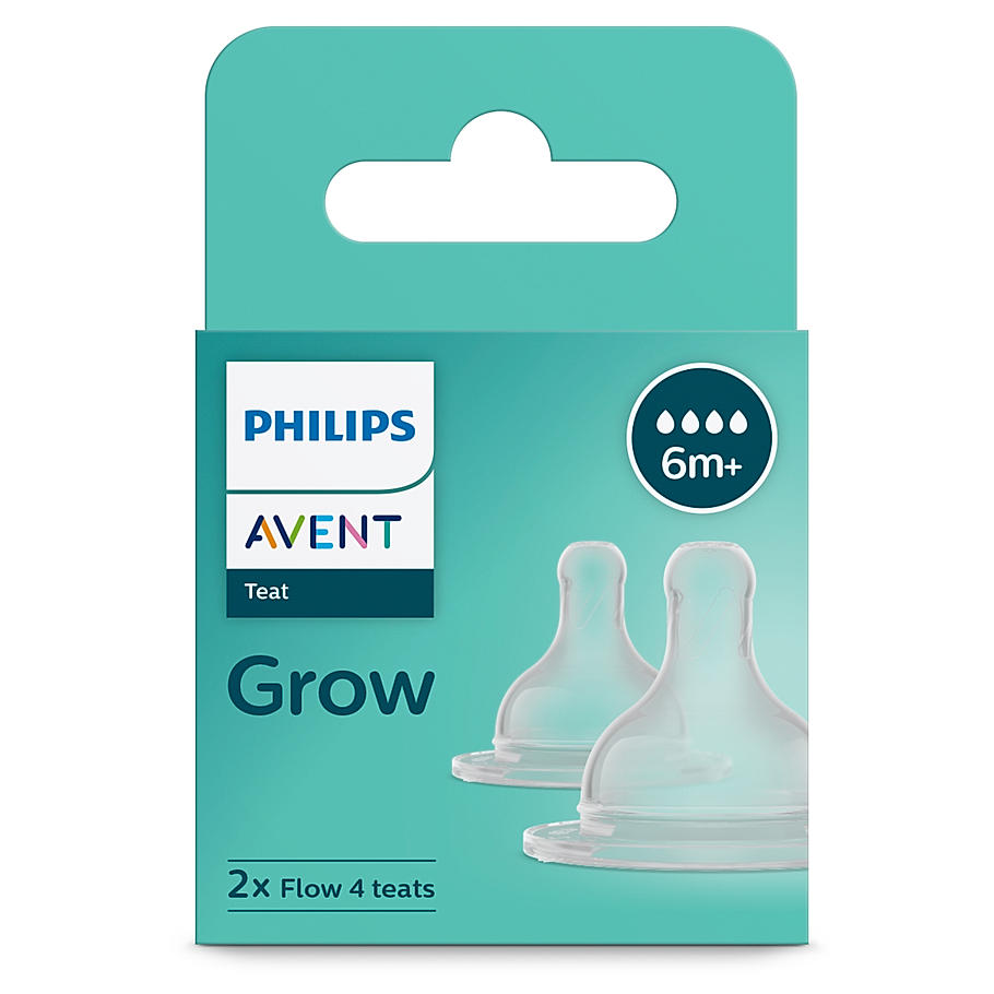 Avent Grow Teat for Babies | Flow 3 | Pack of 2 | Anti Colic | BPA Free | Made in India