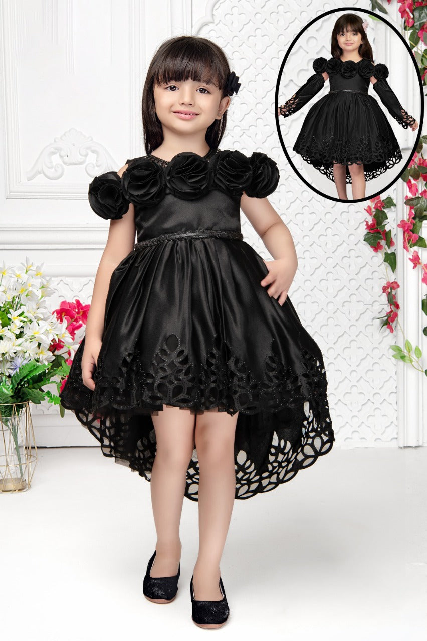 Kids Charming Black Sequin Party Wear
