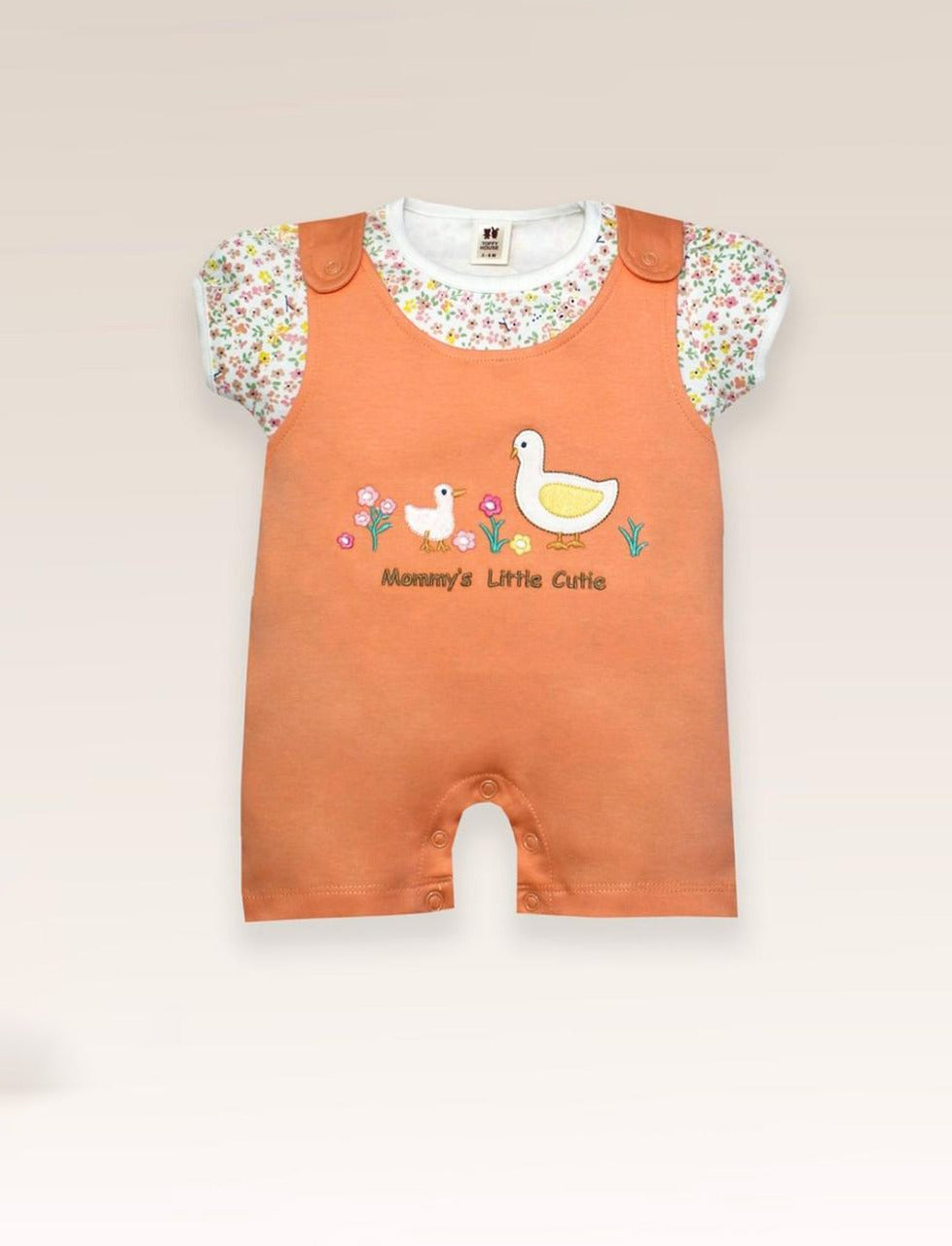 Baby Romper Set - "Mommy's Little Cutie" | Cotton Short Sleeve Bodysuit