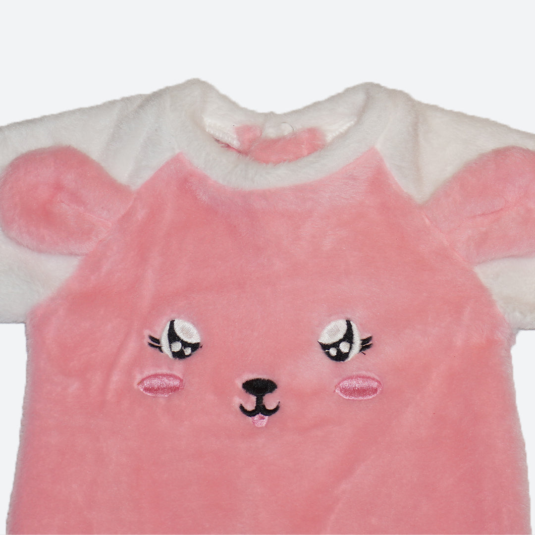 Cartoon Printed Sleepsuit - Pink and Purple