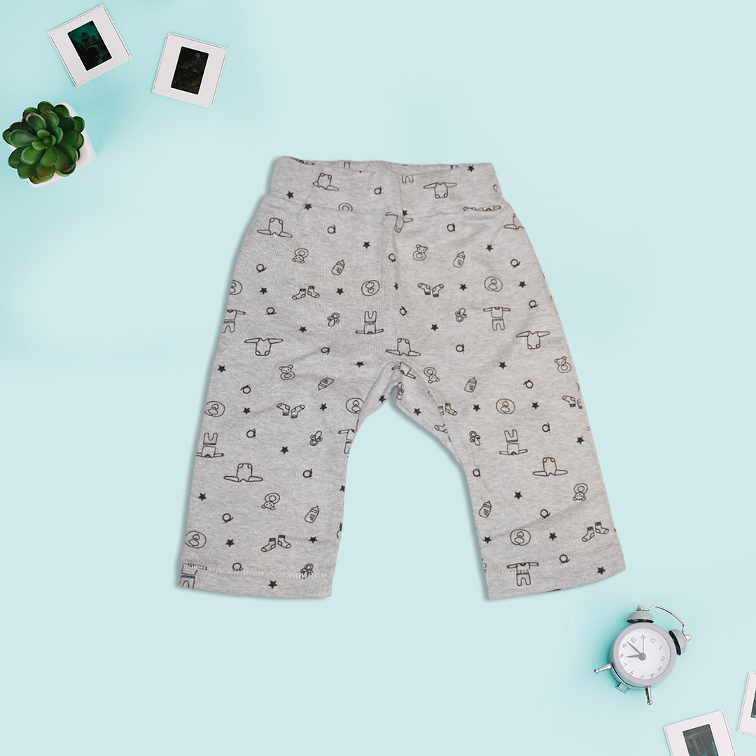 Girls Blue T-Shirt and Grey Diaper Pants