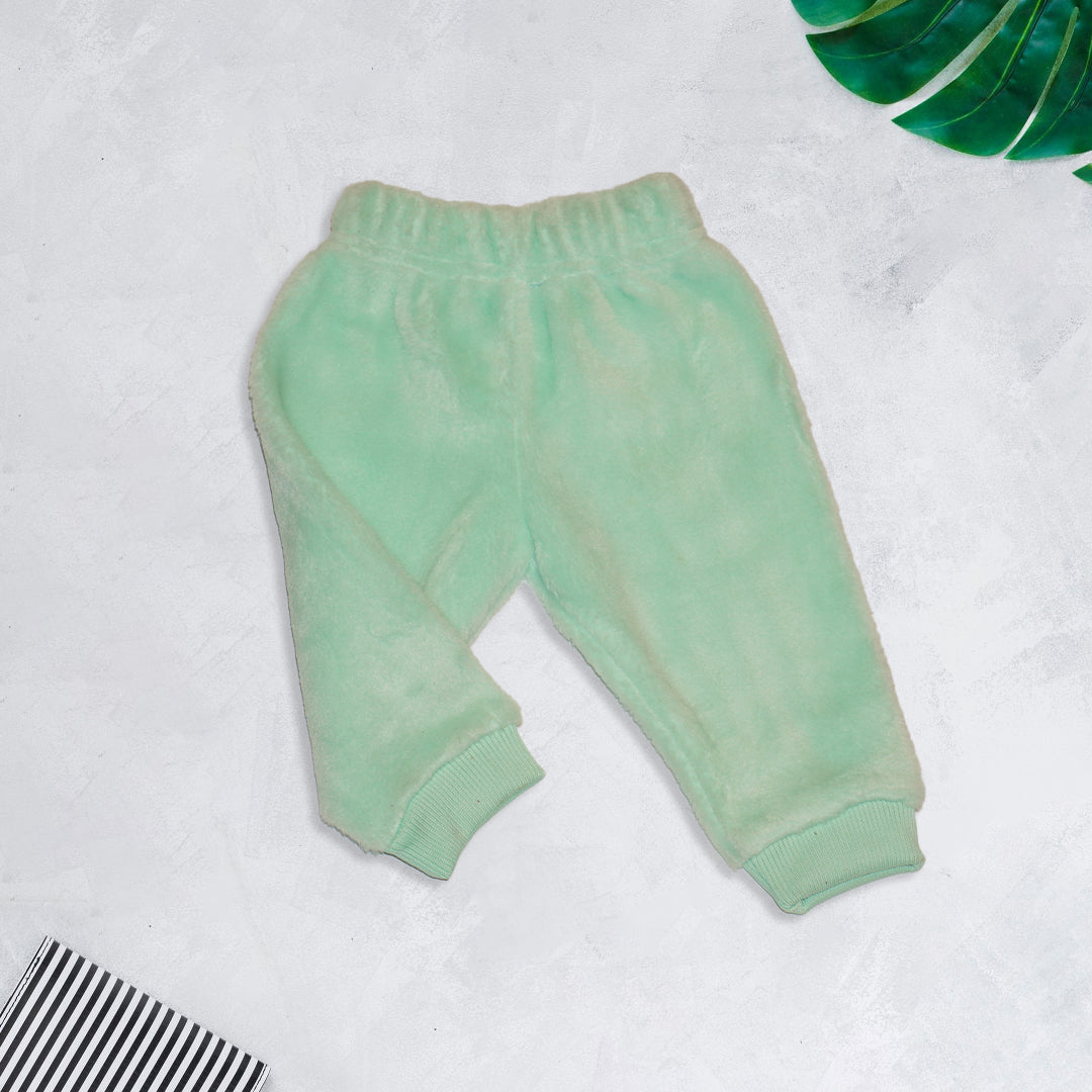 Sea Green Ruffled Collar Sweatshirt with Jogger Set