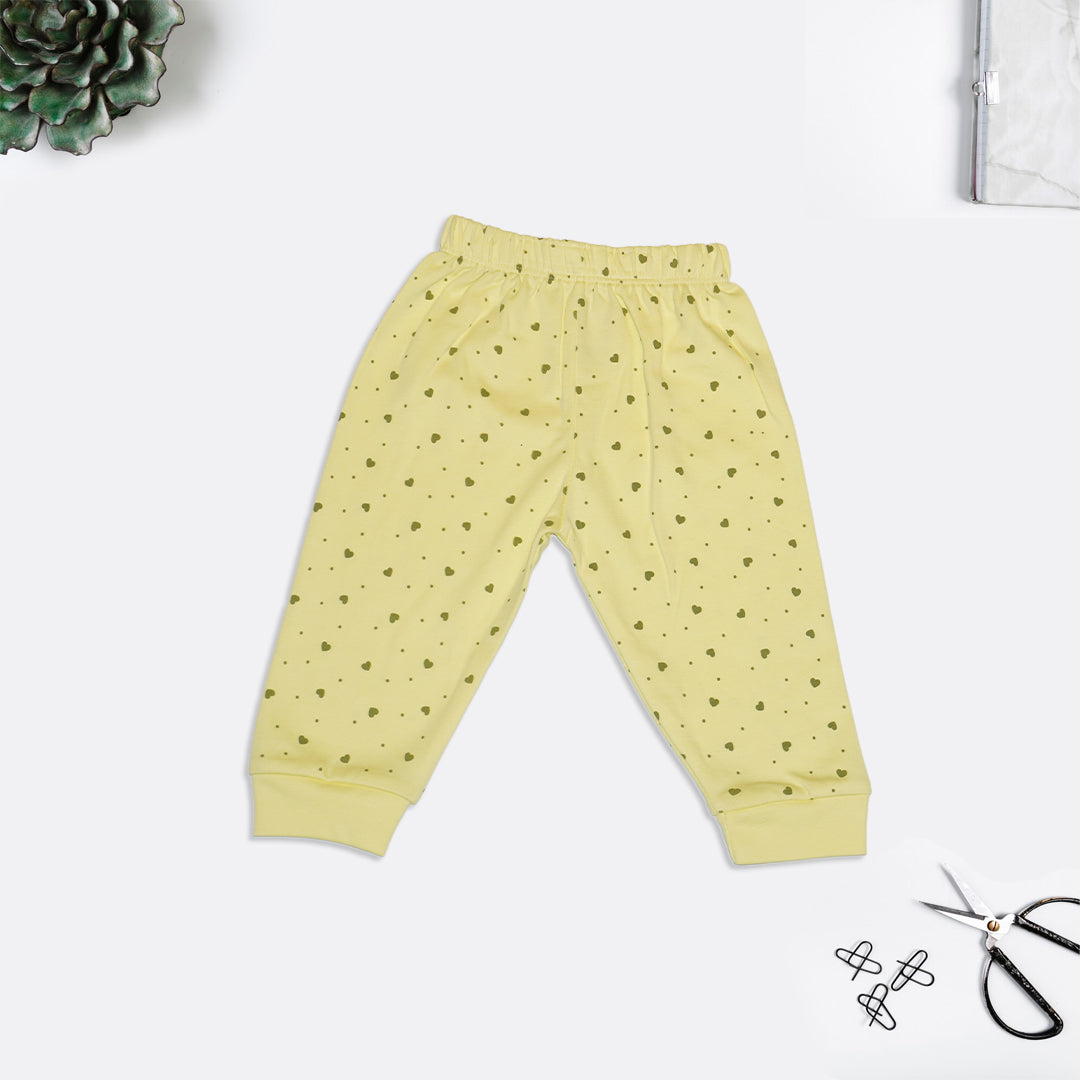 Yellow Embellished Hoodie Set with Jogger