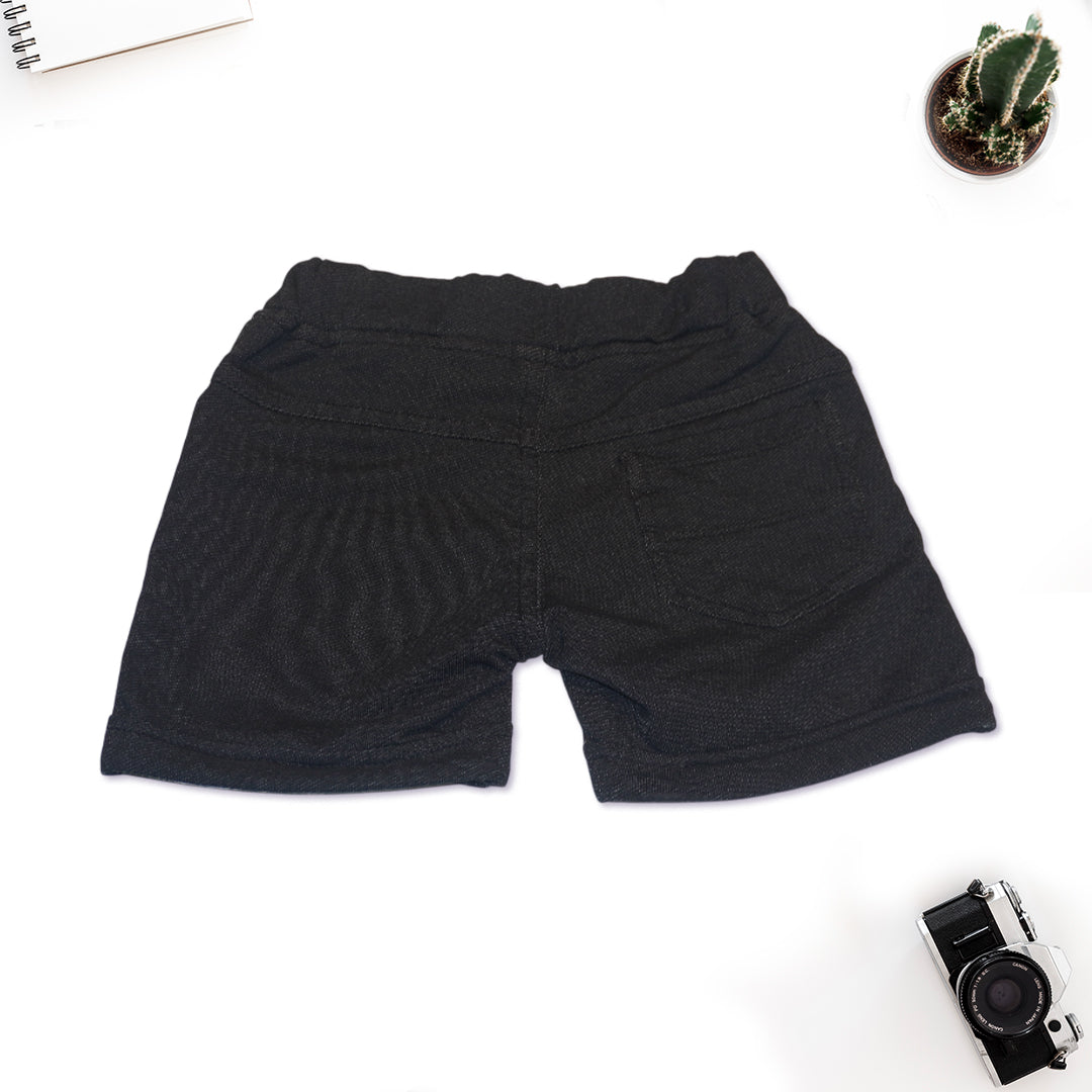 Kids Grey Collar T-Shirt with Shorts