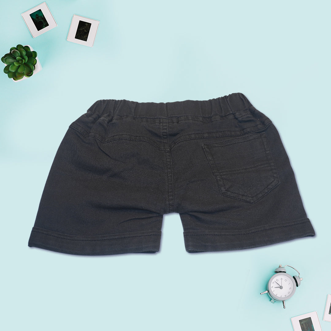 Kids Casual Blue T-Shirt with Denim Shorts