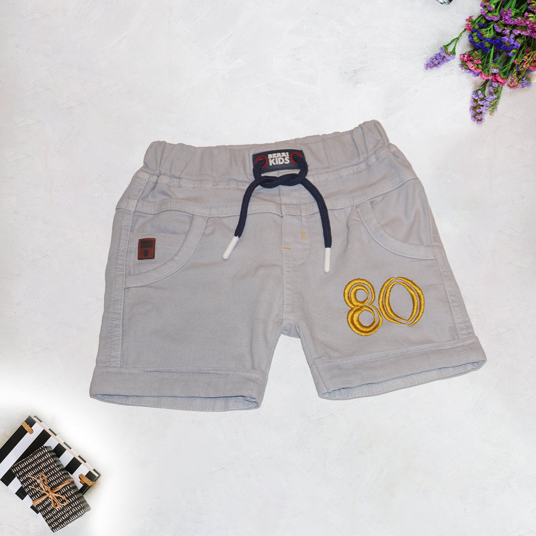 Kids Yellow T-Shirt with Grey Denim Shorts