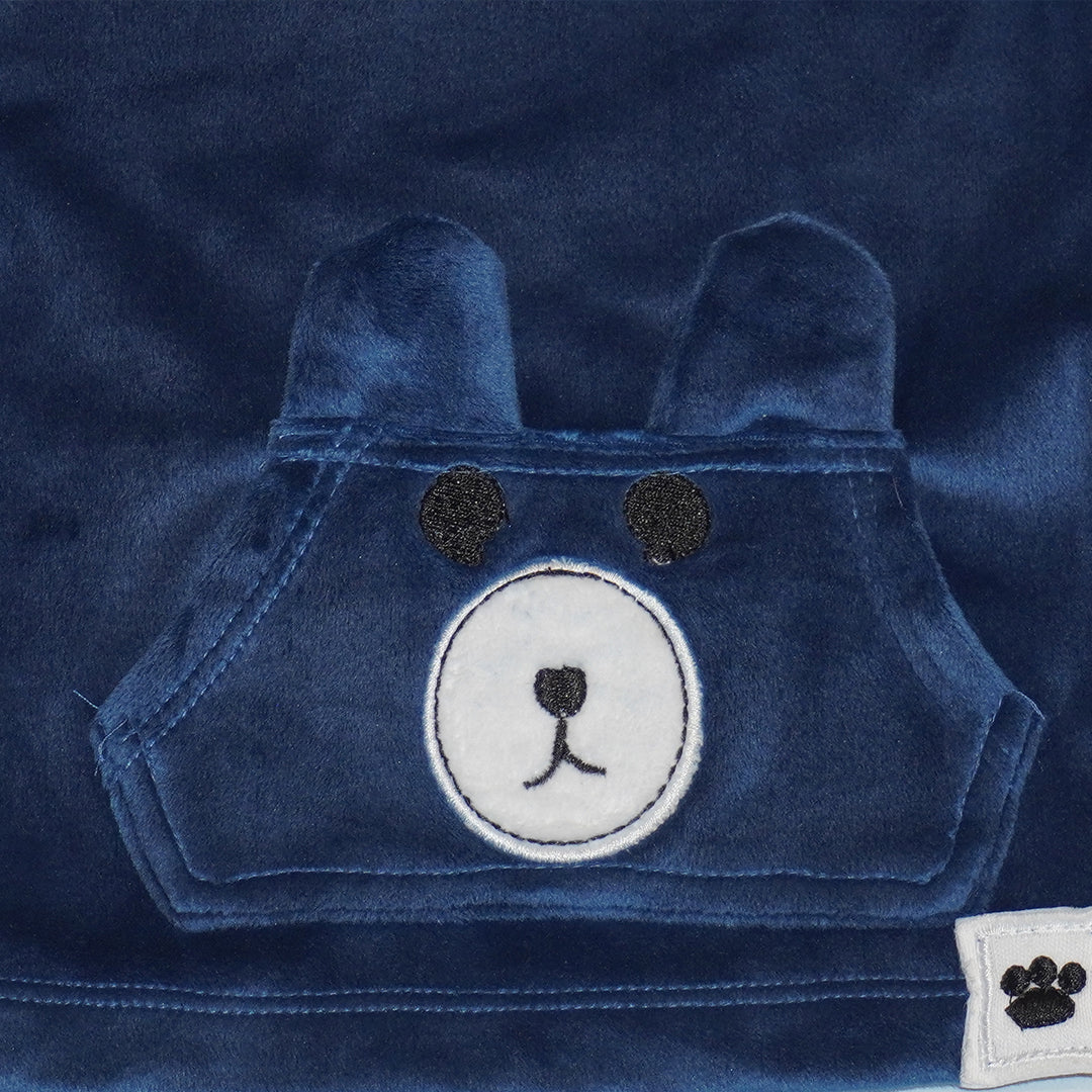 Navy Blue Cartoon Printed Sweatshirt with Jogger