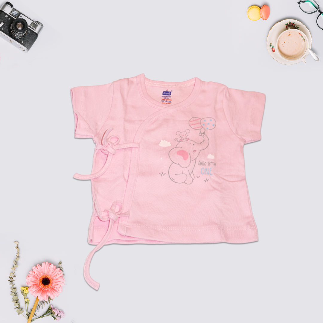 Set of 3 Front Tie-Up Wrap Shirts with Cute Prints (100% Soft Cotton)