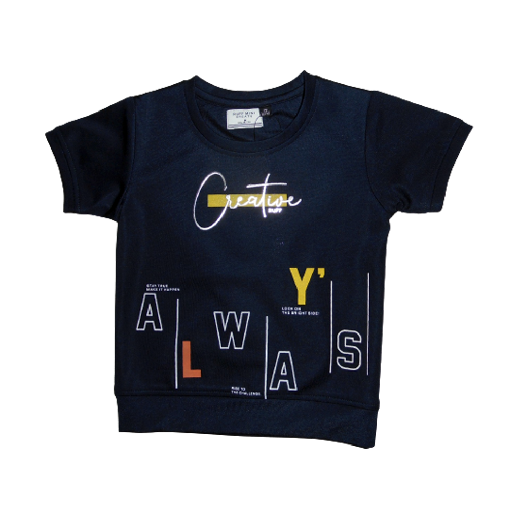kids cotton half shirt with graphics Creative