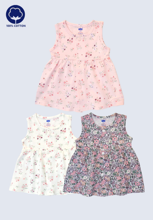 Kids' Cotton Floral Outfit Set