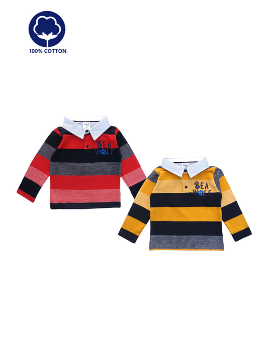 Sea Wolf Striped Full Sleeve T-Shirt – Single Piece