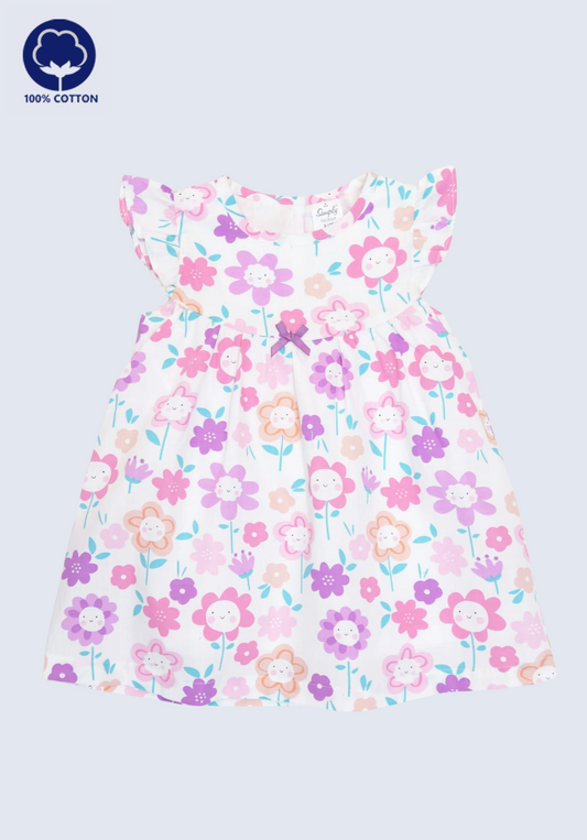 Cotton Blended Printed Frock for Baby Girls