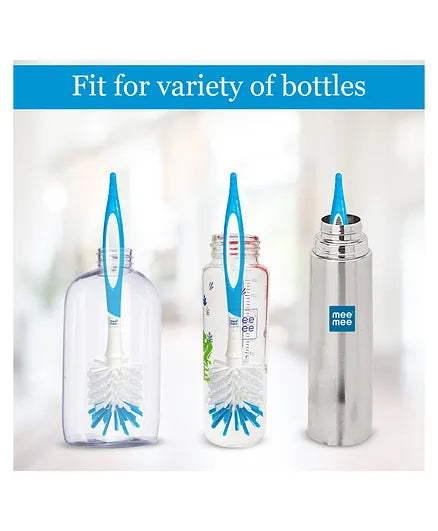 Mee Mee Easy Grip Bottle & Nipple Cleaning Brush - Blue