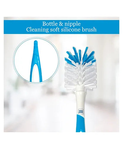 Mee Mee Easy Grip Bottle & Nipple Cleaning Brush - Blue