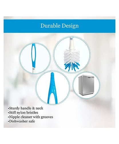 Mee Mee Easy Grip Bottle & Nipple Cleaning Brush - Blue