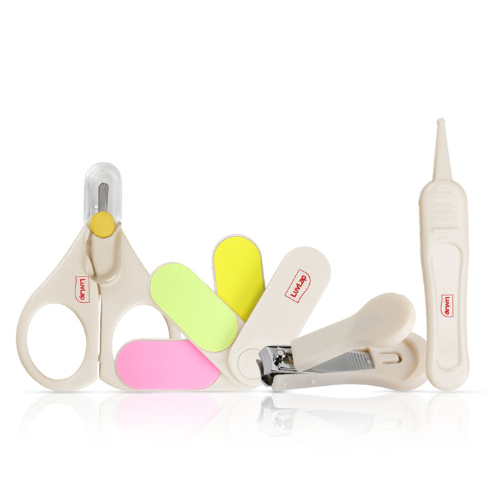 Baby Grooming Scissors & Nail Clipper Set/Kit, Manicure Set, 4pcs