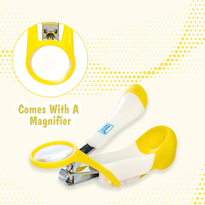 Mee Mee Gentle Nail Clipper with Magnifier (White/Yellow)