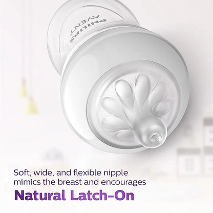 Avent Natural Response Teat for Babies Aged 3 months and above | Flow 4 | Pack of 2 | BPA Free |