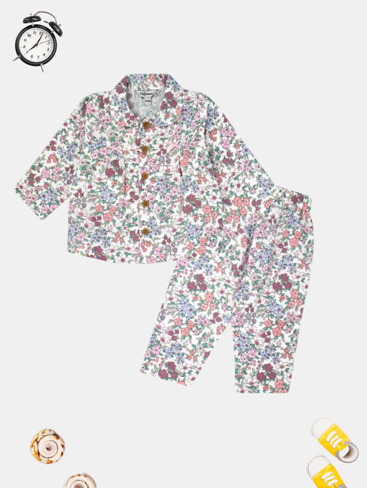 Toffyhouse Infant Floral Cotton Night Suit Set