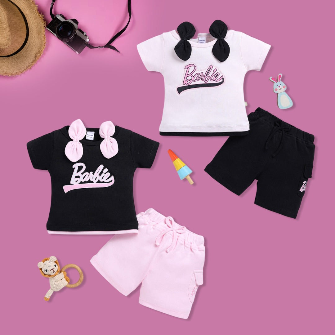 Barbie Print Baby Co-ord Set (Tee & Shorts)