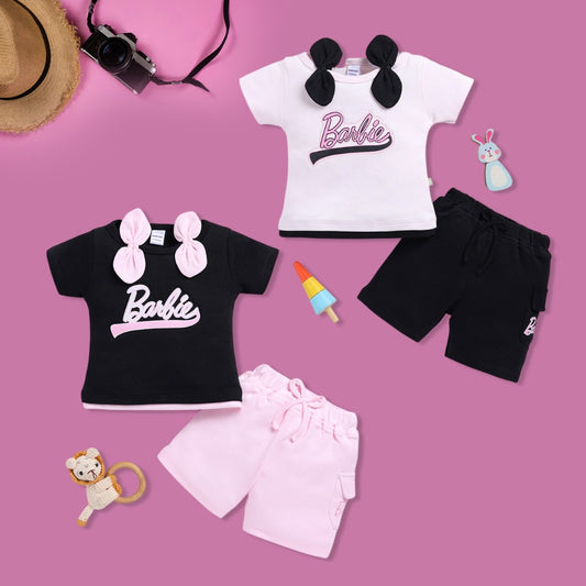 Barbie Print Baby Co-ord Set (Tee & Shorts)