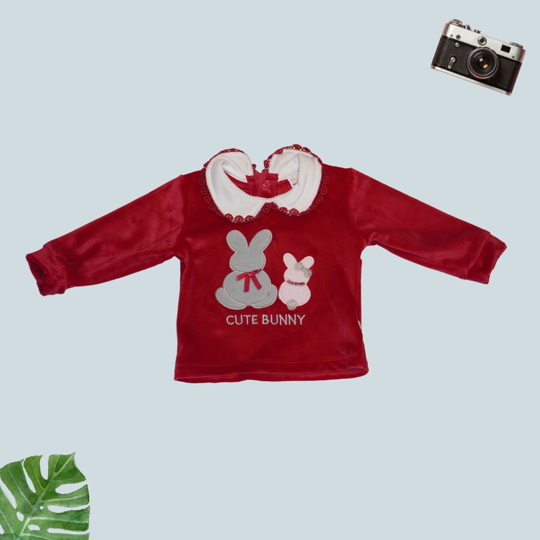 Printed Sweatshirt and Joggers Set - Red