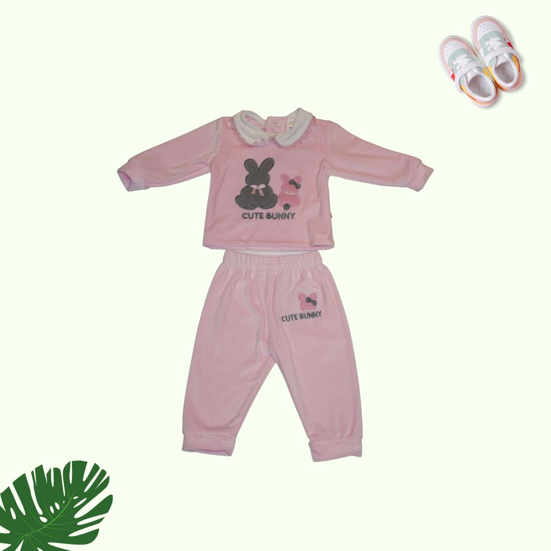 Printed Sweatshirt and Joggers Set - Pink
