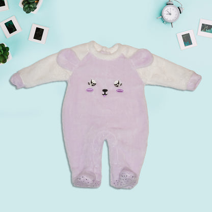 Cartoon Printed Sleepsuit - Pink and Purple