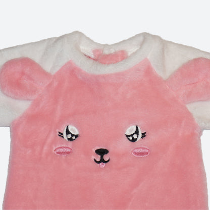 Cartoon Printed Sleepsuit - Pink and Purple