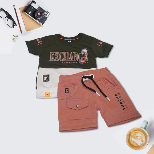 Boys Casual T-Shirt and Denim Shorts