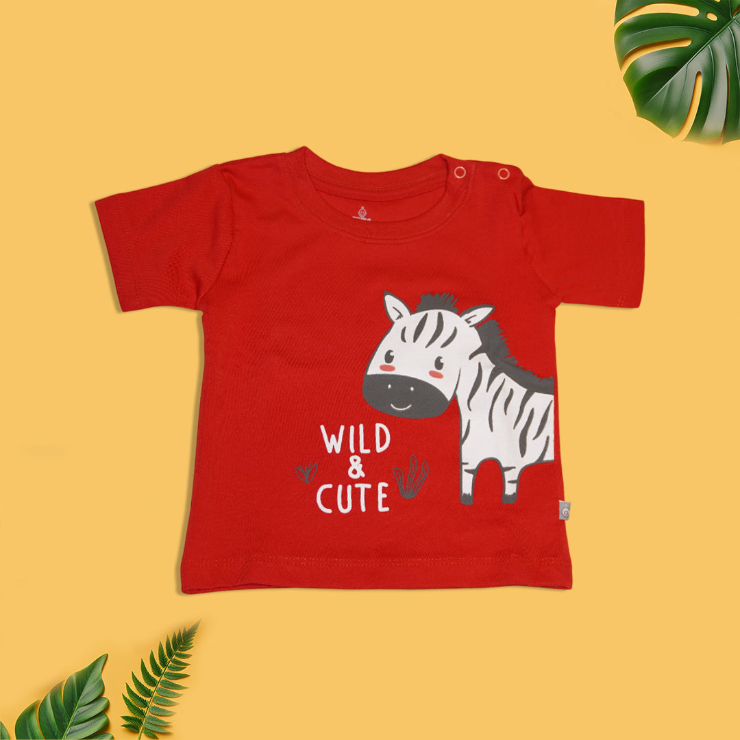 Kids Red T-shirt and Shorts Set