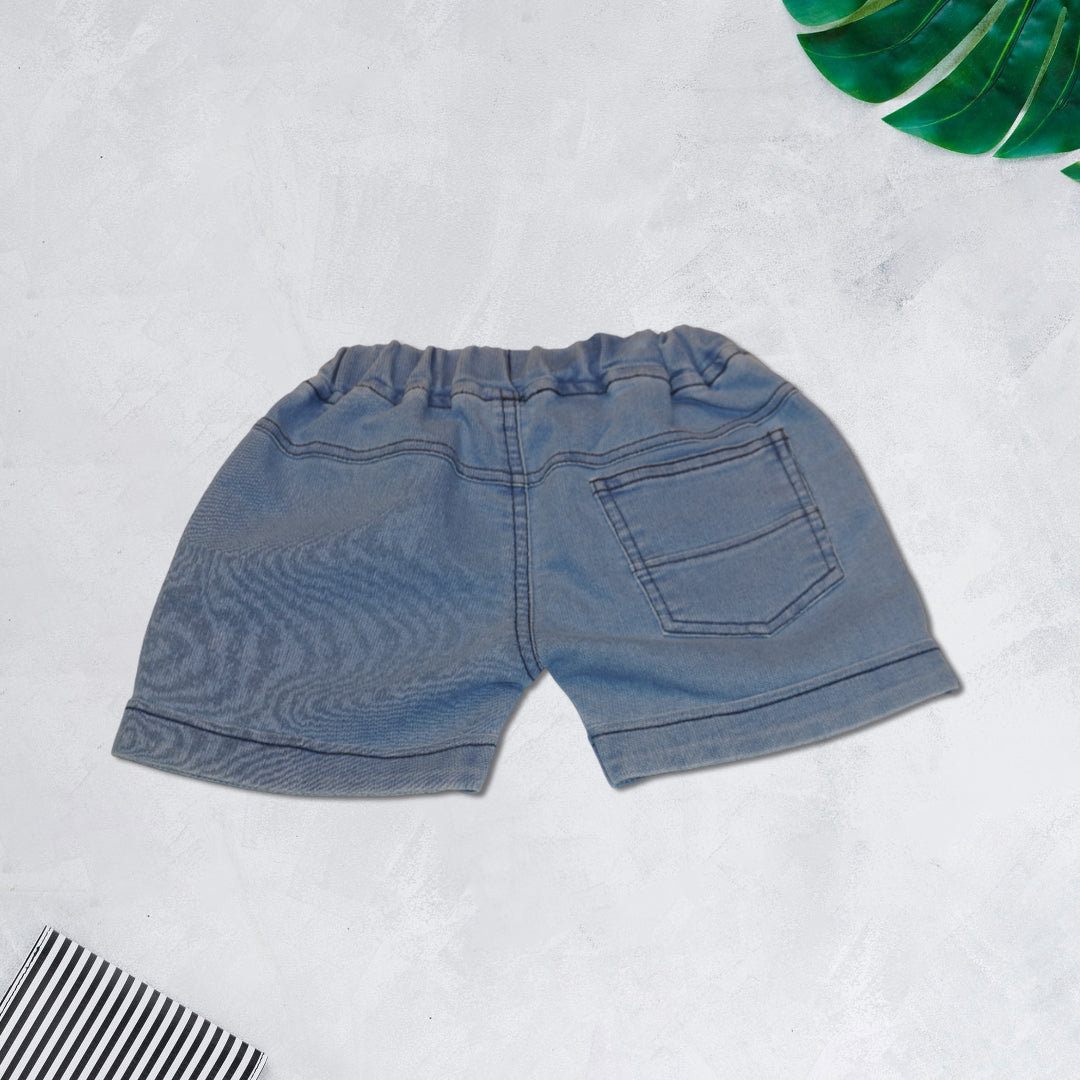 Boys Casual T-Shirt with Blue Denim Shorts