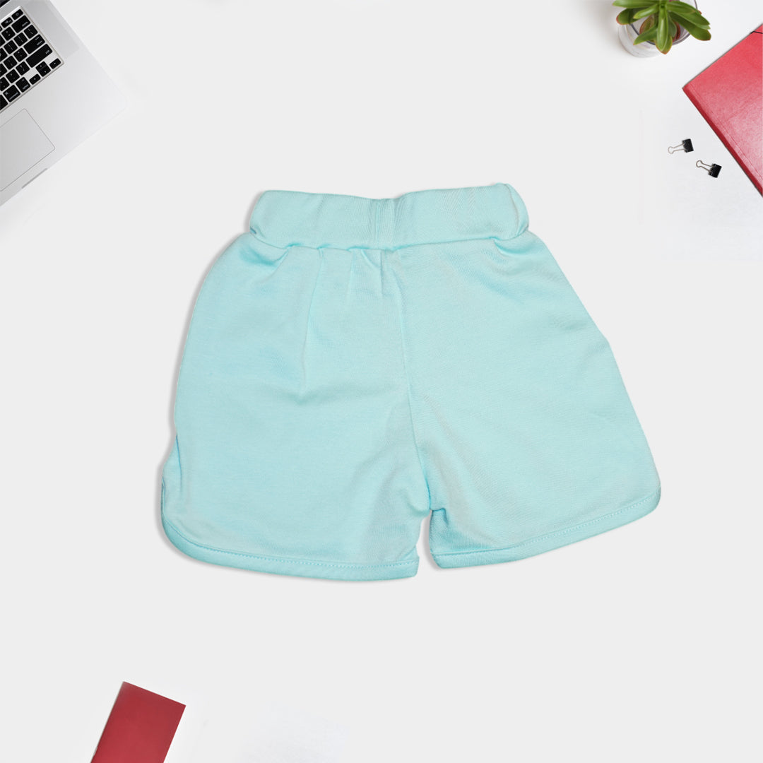 Snoopy Print T-Shirt with Shorts-Blue