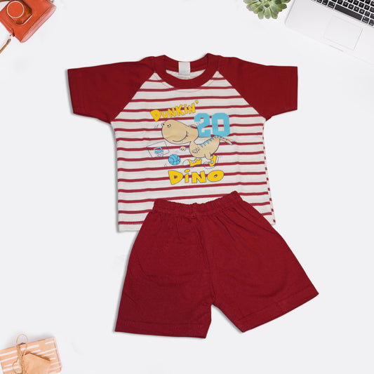 Red T-Shirt and Shorts Set for Kids
