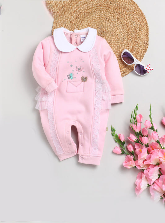 Pink Ruffled Sleepsuit for Kids