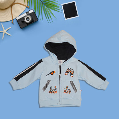 Blue Kids Winterwear Hoodie Set