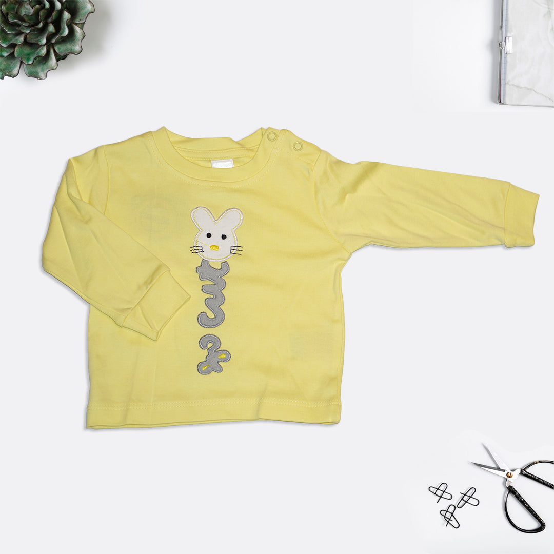 Yellow Embellished Hoodie Set with Jogger