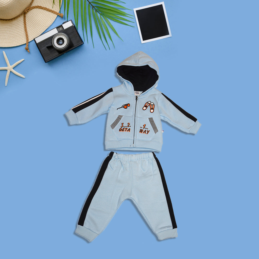 Blue Kids Winterwear Hoodie Set