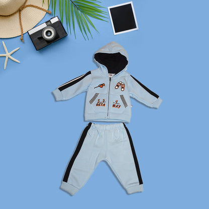 Blue Kids Winterwear Hoodie Set