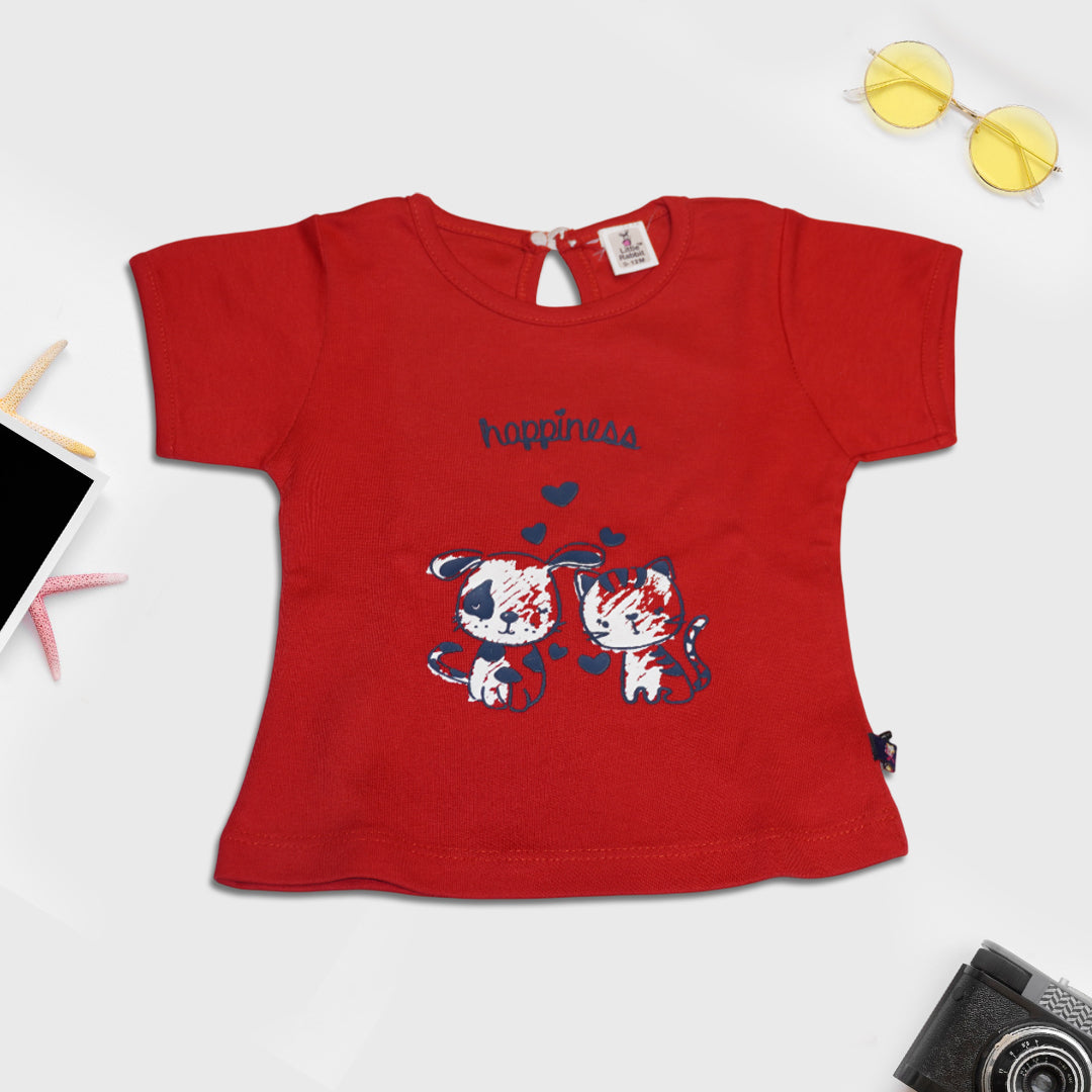 Red and Blue T-Shirt and Shorts Set for Kids
