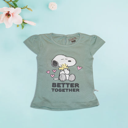 Girls Grey and Blue T-Shirt and Shorts Set