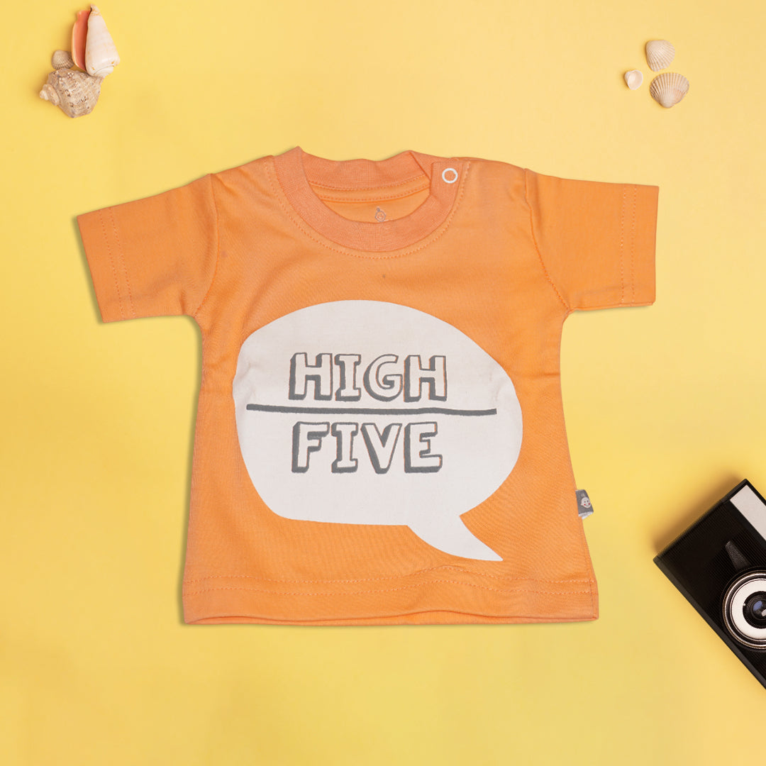 Orange T-Shirt and Shorts Set