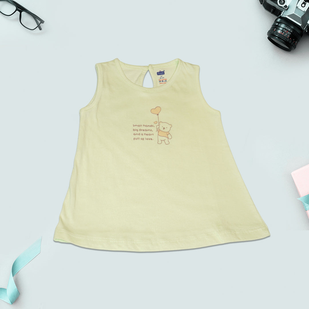 Sleeveless Cotton Knit Dress with Matching Bloomers