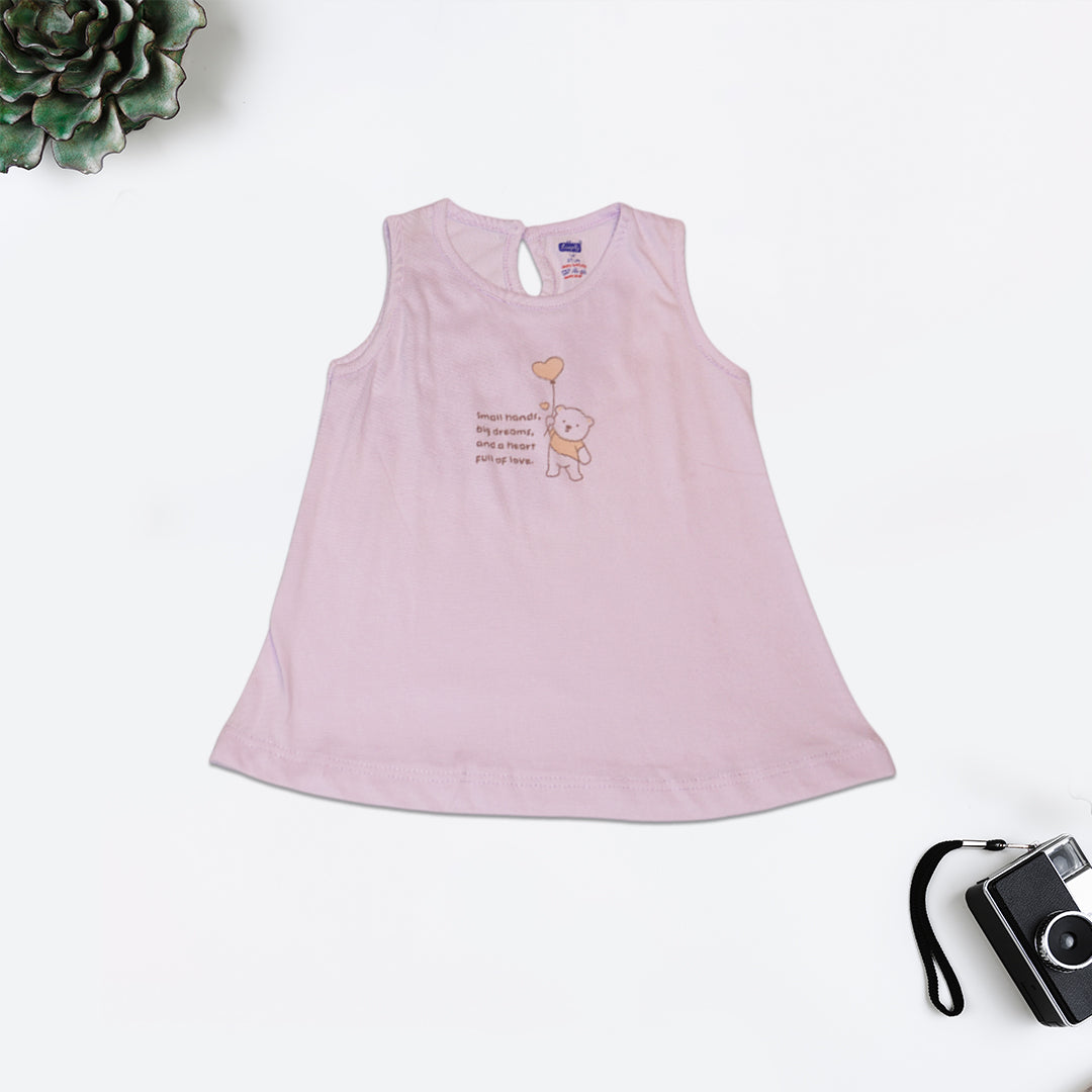 Sleeveless Cotton Knit Dress with Matching Bloomers
