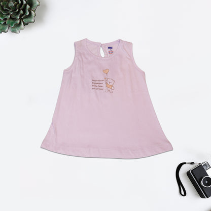 Sleeveless Cotton Knit Dress with Matching Bloomers